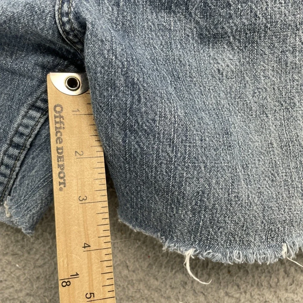 Express Jean Shorts Womens 32x4* Denim Y2K‎ Western Rodeo ButtonFly Cowboy 90s